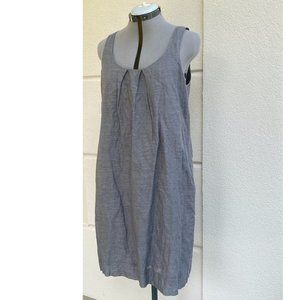 Eileen Fisher Cotton Metallic Silk, Charcoal Gray Grey Dress M